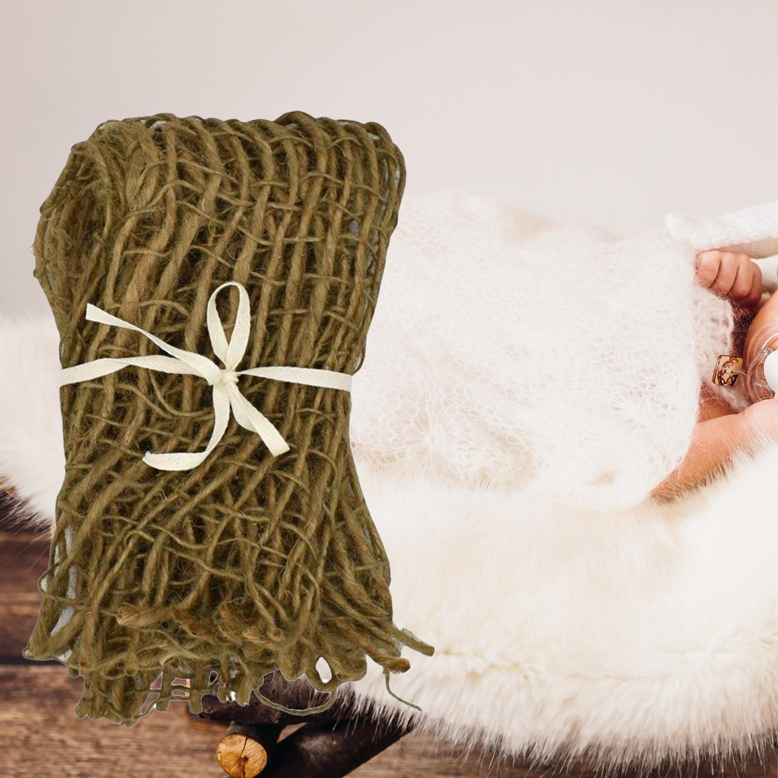 

Лляна ковдра Подарунок Фото для реквізиту новонародженої фотографії Coarse Mesh Medium