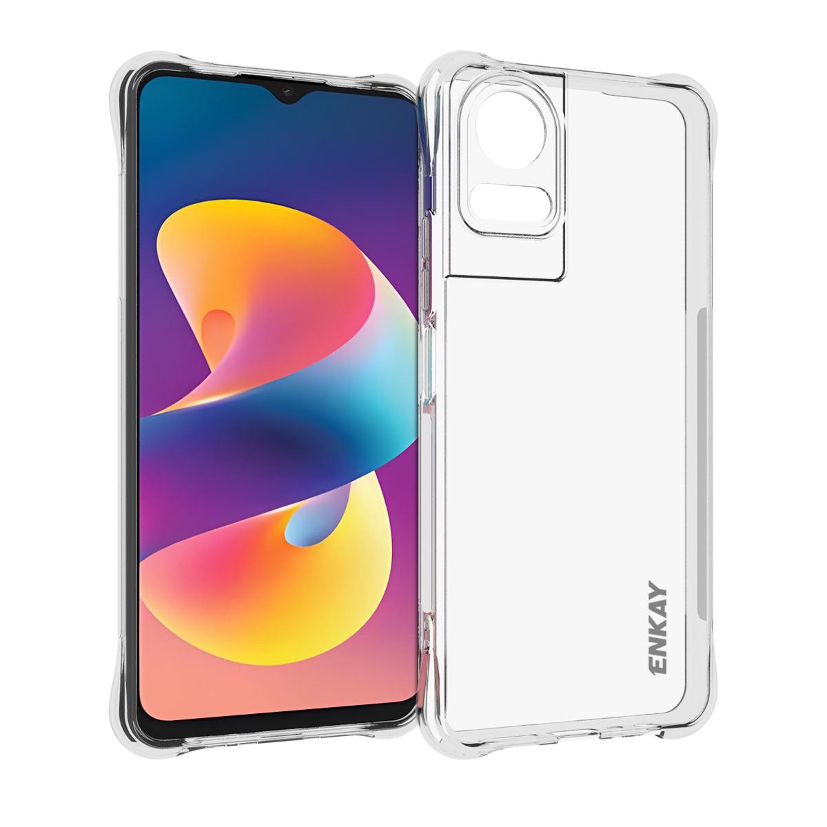 

For TCL 50 LE Clear Phone Case Shockproof Anti-Slip TPU Cover Transparent