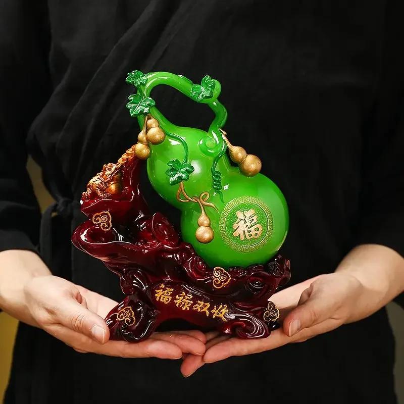 Feng Shui Glücksbringer Kürbis Crsfts Wohnzimmer Ornamente Maskottchen Kürbis Goldene Kröte TV Schrank Wohnkultur