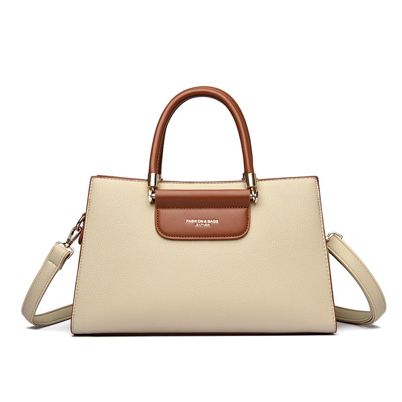 New Fashionable Large Capacity Handbag, Simple and Color Contrasting Versatile Bag, Daily Commuter Women's Shoulder Bag