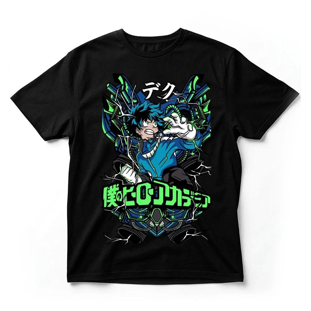 Deku Midoriya Anime T Shirt My Hero Academia Graphic Tee UK S