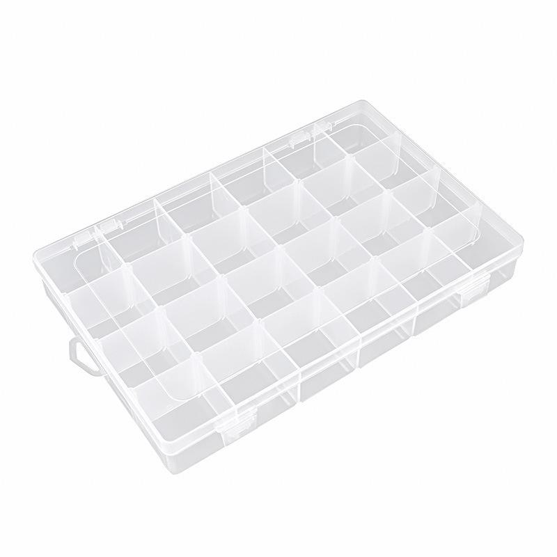 Aufbewahrungsbox für Nagelkunst & Schmuck mit 28, 24 & 10 Fächern - Perfekt für künstliche Nägel zum Aufdrücken und Werkzeuge