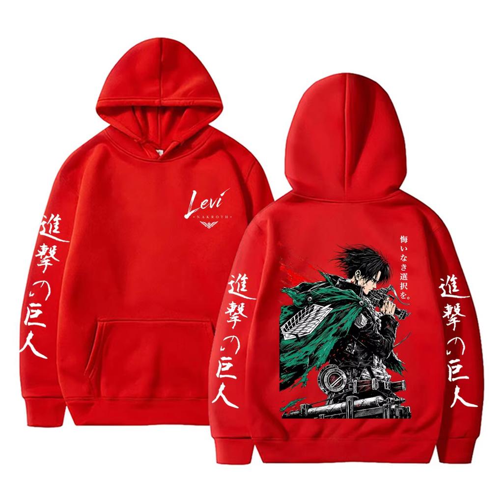 2026 Hot Sale Anime Attack On Titan Levi Ackerman Merch Hoodie Men Women Fashion Hip Hop Sweatshirt Trendy Streetwear for Daily Looks