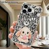 Phone Case: 2D Flat Suitable for iPhone 18 17 16 15 14 13 Pro, Transparent Four Corner Protective Case, Lop Eared Rabbit, Christmas and Halloween Gift