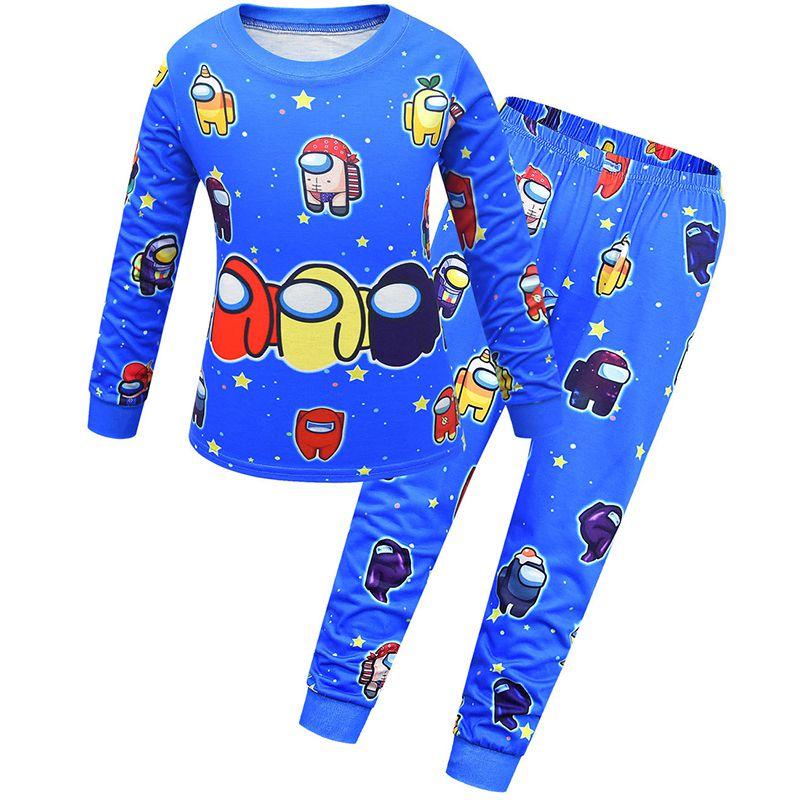 Among Us Zestaw Piżamy Koszulka z Długim Rękawem dla Dzieci Miękka Oddychająca Bielizna Nocna