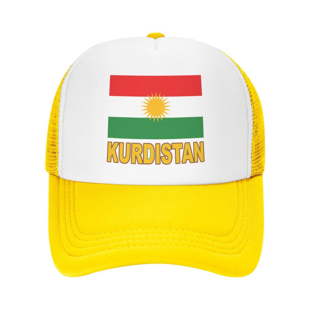 Custom Kurdistan Flag Baseball Cap Hip Hop Men Womens Adjustable Trucker Hat Summer Personalized Dad Hat