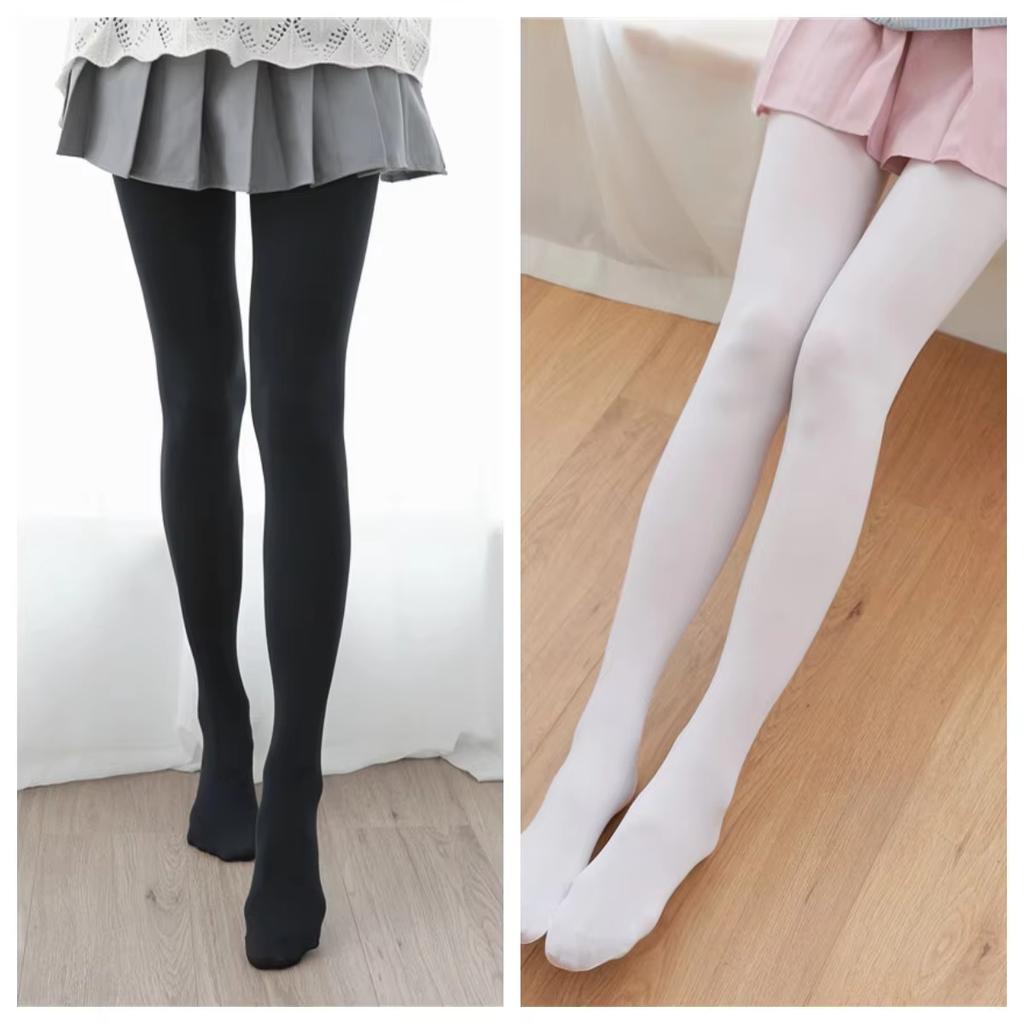 120D Lolita Thigh High Stockings Milk White Thigh Nylon Pantyhose Girls Sweet Sexy Tights For Women Tights