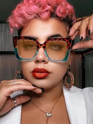 Vintage Oversized Sluneční Brýle Dámské Luxusní Značka Čtvercové Sluneční Brýle Dámské Retro Květinové Módní Designér Stupňované