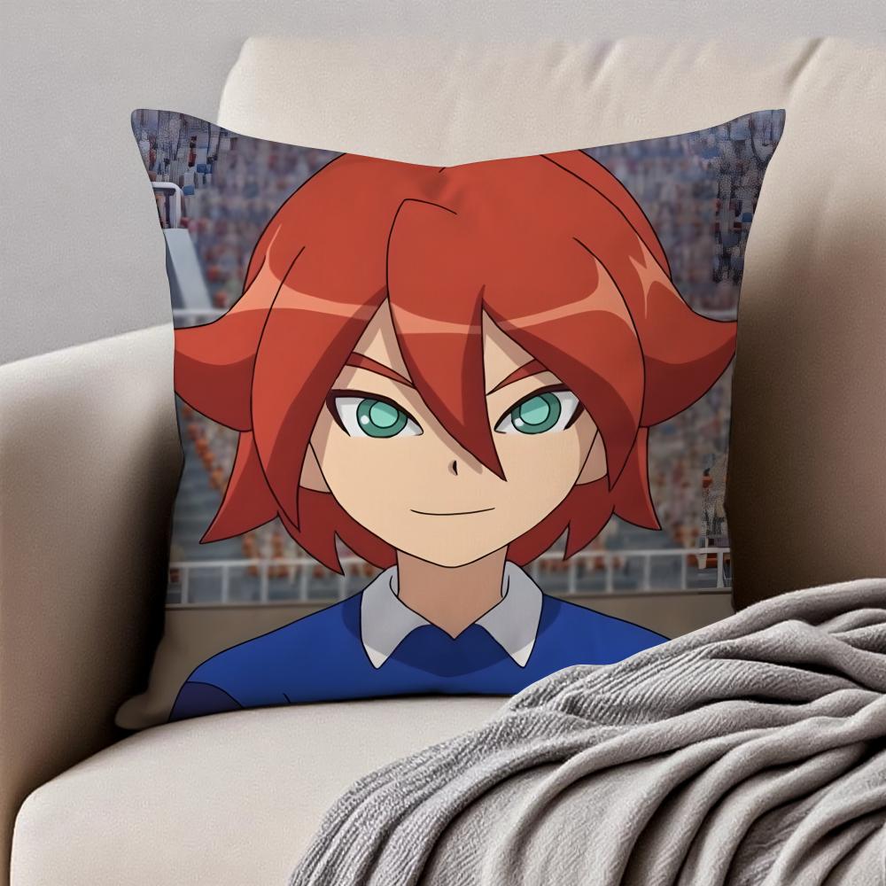 game energetic anime IInazuma EEleven Cushion Cover Pillowcase Antidustmite Invisible Zipper Short Plush Sofa Cushion