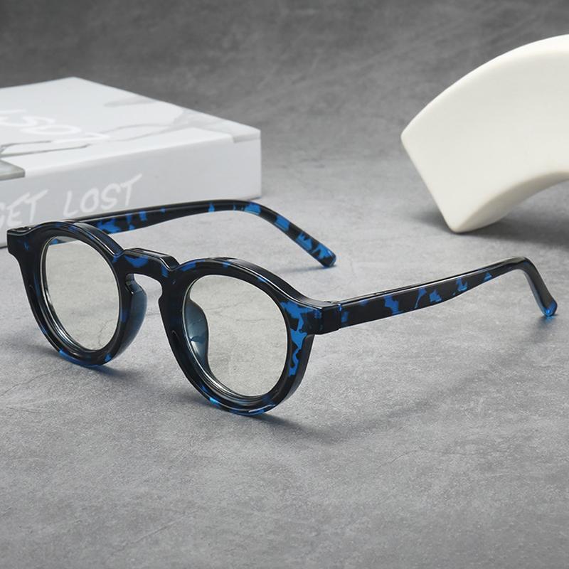  Classic Retro Glasses Frame Men Women Ultralight Round Small Frame Anti Blue Light Transparent Lens Eyeglasses