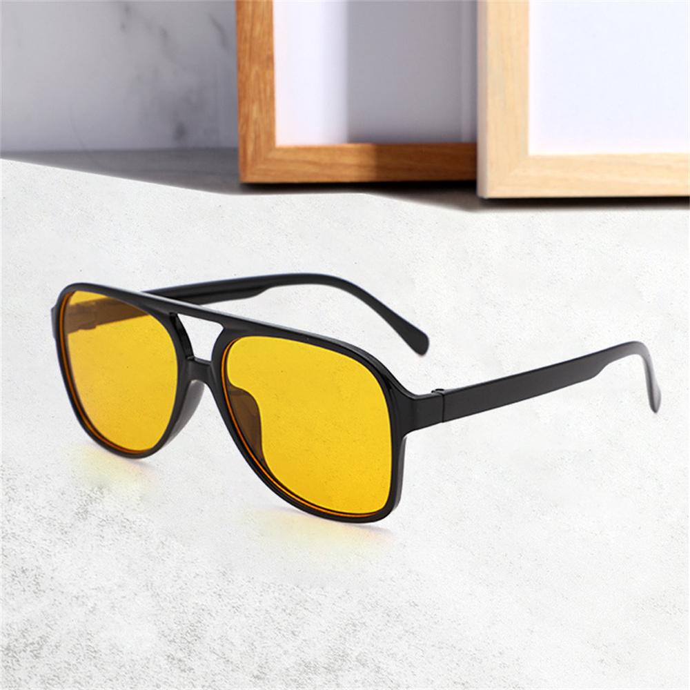New Vintage Oversized Square Sunglasses Men Women Frame Double Beam Sun Glasses Candy Colors Outdoor Driving Sunshade Sunglasses