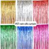 6 Pieces Glitter Party Backdrop Metallic Tinsel Curtain Birthday Wedding Baby Shower Background Favor Supplies