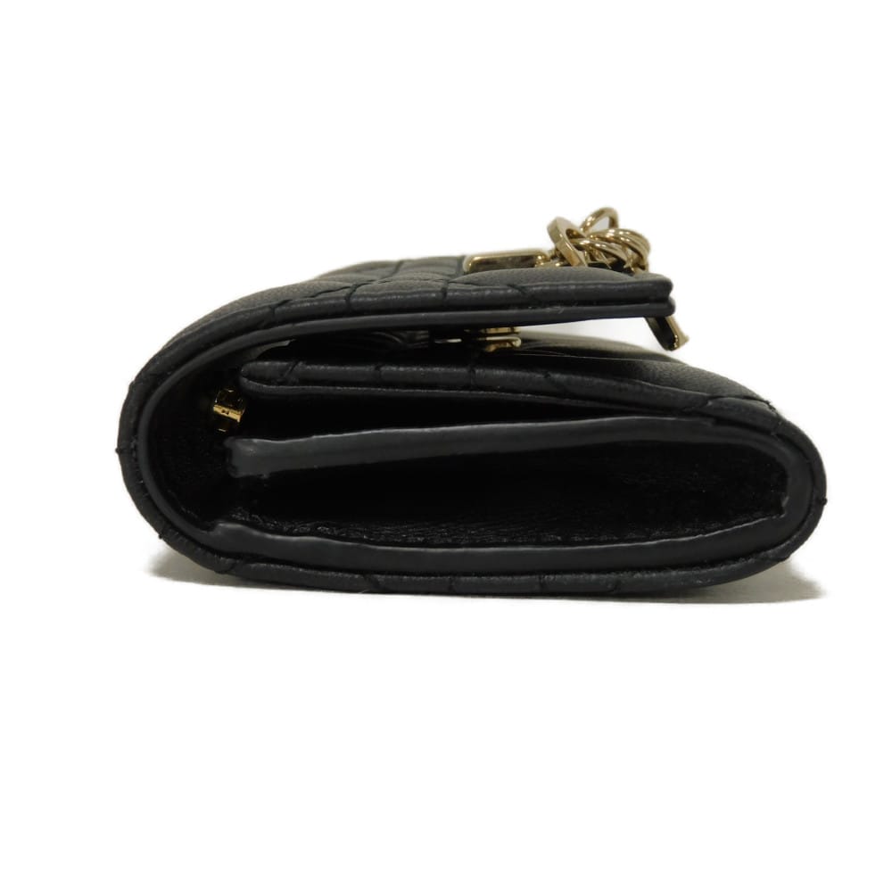 Used 10656 Glycine Wallet S0966ONMJ_M900 7941 Current Logo Charm Coin Purse Card Case Cannage Black Women's from Japan