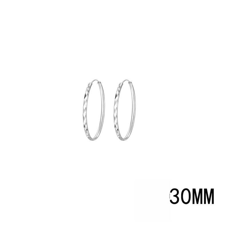 Exaggerated Circle Large Earrings Circle Rhombus Earrings copper (white gold)