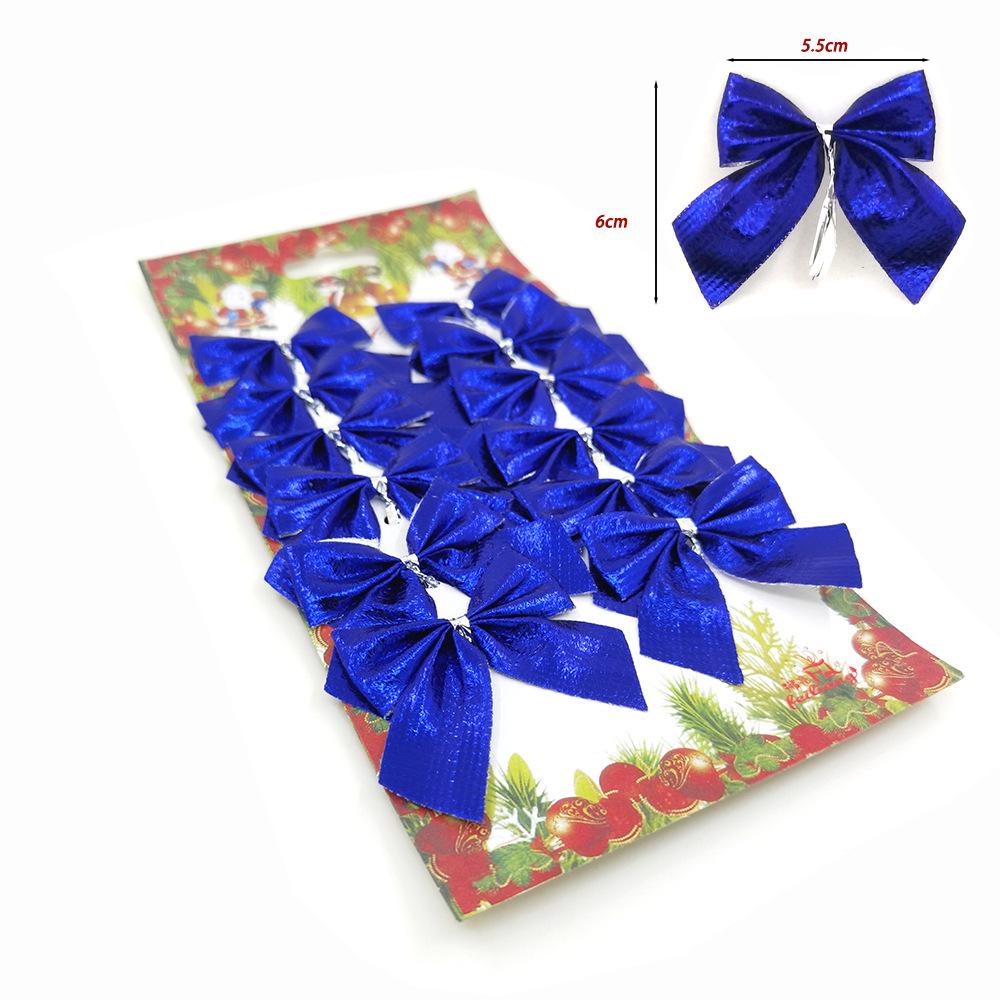 Christmas Bows Ornaments - Pack of 12 Holiday Decorations & Gifts