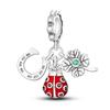 Copper Charms Pendants Fit Original Bracelet Diy Beads Fatima Hand Butterfly Dragonfly Clover