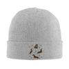 Dachshund Dog Pattern with Dog Paws Warm Knitted Cap Winter Knit Bonnet Hat Skullies Beanies Hip Hop Caps for Unisex