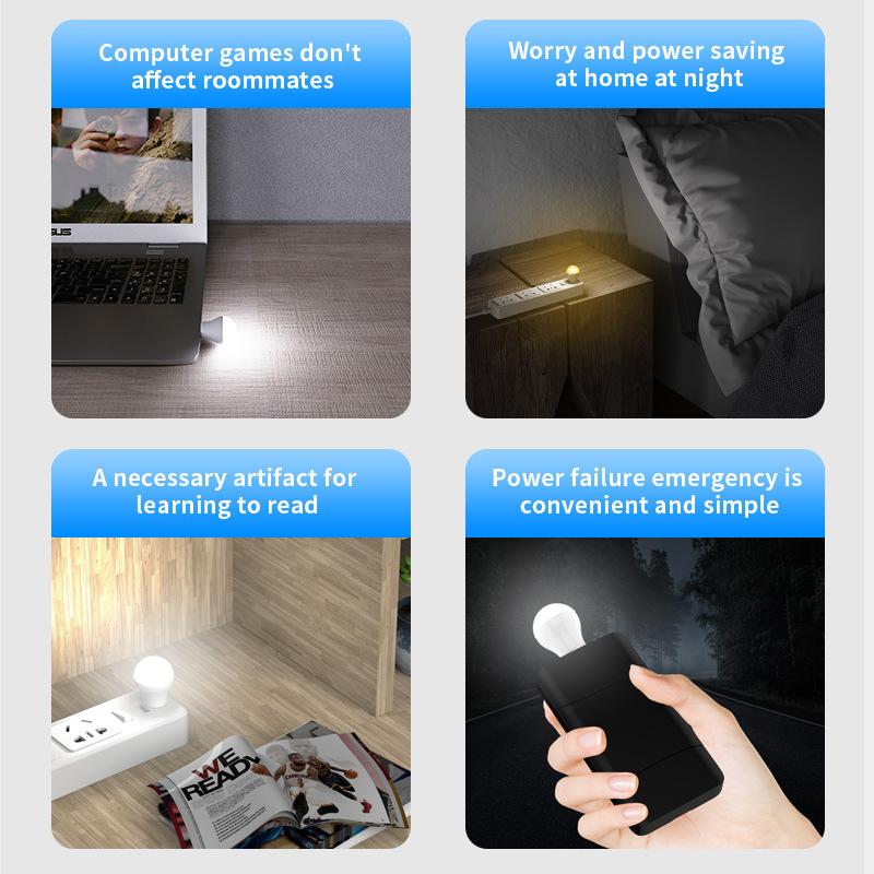 FONKEN Portable USB Light Plug Book Light LED Lamp USB Book Lamp LED Eye Protection Light Mini Night Light