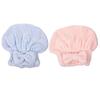 2Pcs Coral Fleece Hair-drying Hat Bowknot Bath Hair Towel Quick Drying Hair Towel Wrap