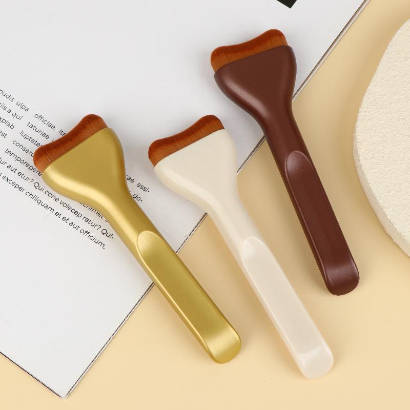 Kontürleme Bronzlaştırma Likit Fondöten Krem Allık İçin Dil Şekilli Makyaj Fırçaları Yumuşak Kıllı Çok Amaçlı Makyaj Aleti Günlük Kullanım İçin