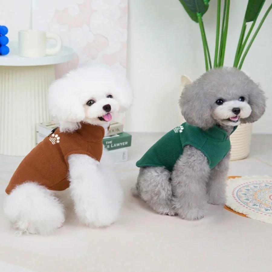 Gemütlicher Fleece-Hundepullover - Winterliche Wärme für kleine bis mittlere Rassen, Pullover-Stil Haustierbekleidung, Weste für kleine Hunde, Katzenweste
