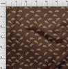 oneOone Tissu Coton Flex Marron Pois & Oiseau Bloc Tissu à Coudre au Mètre Imprimé Fournitures de Couture pour Vêtements DIY 40 Pouces