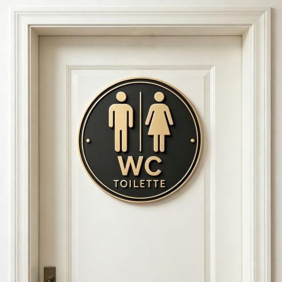 Round Wall Art Sign Retro Style Metal Welcome Sign Rustic Wall Sign for Front Door Bedroom Bathroom Bar Decoration