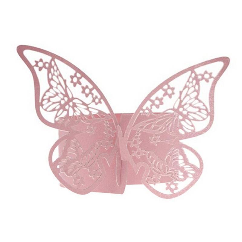 50Pcs Butterfly Napkin Ring Paper Holder Table Party Wedding Favors BanquetUTSG 50Pcs Butterfly Napkin Ring Paper Holder Table Party Wedding Favors BanquetUTSG