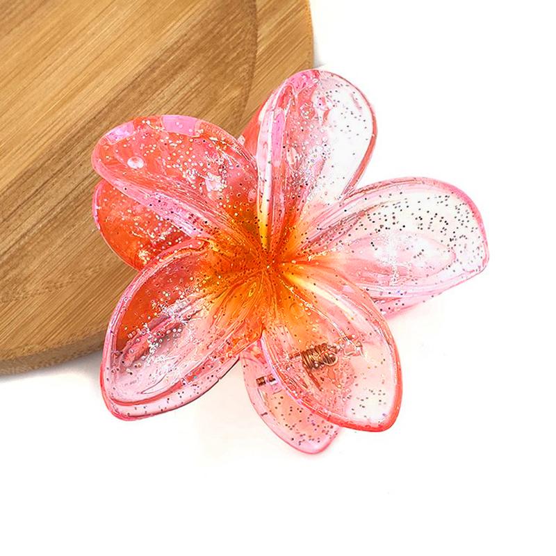 

Заколки для волос с цветком, зажимы для волос, гавайская плюмерия, пляжные цветы, заколки в виде когтей, аксессуары, заколка для детей, красочные женские заколки для волос