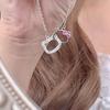 Flash Diamond Hellokitty Hello Kitty Necklace Cute Girl Senior Sense KT Cat Pearl Pendant Collarbone Chain