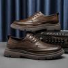 Spring Brand Men's Leather Oxford Shoes Men's Business Thick Sole Genuine Leather Shoes Office Dress Leather Shoes Casual Shoes