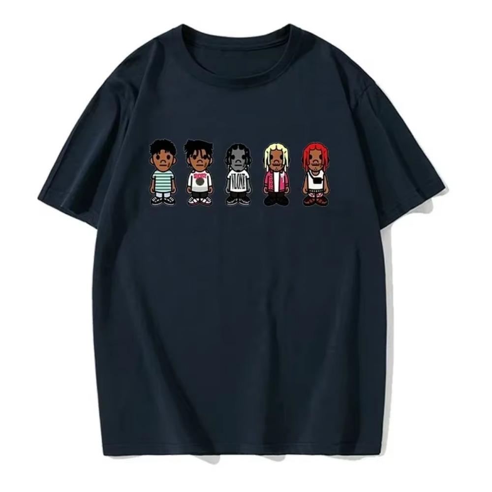 Summer Men's and Women's Short Sleeved Casual Fashion Comfortable Neutral Style Breathable Round Neck Short Sleeved T-shirt