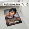 Personalized Crystal Velvet Carpet,Central Cee Custom Printed Name, Plush Area Rug For Home Indoor Decor