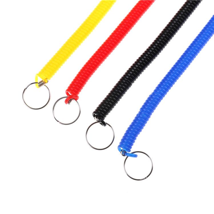 1 buc Sfoară elastică de întindere 2 metri Plastic Gros de înaltă calitate cu Arc și breloc Sfoară elastică Sfoară telescopică din plastic cu Cataramă Cârlig