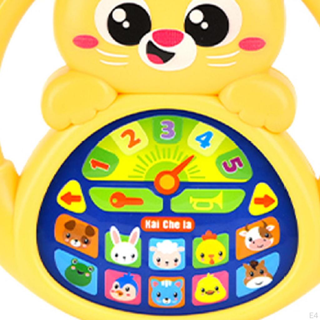 Kids Steering Wheel Toy Early Educational Game Portable Funny Cute Simulated Driving Controller for