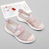 Fashion Pink Lightweight Casual Shoes Soft Sole Women Sneakers Mesh Breathable Slip On Loafers Big Size 42 Casual Shoe Flats Hollow Out