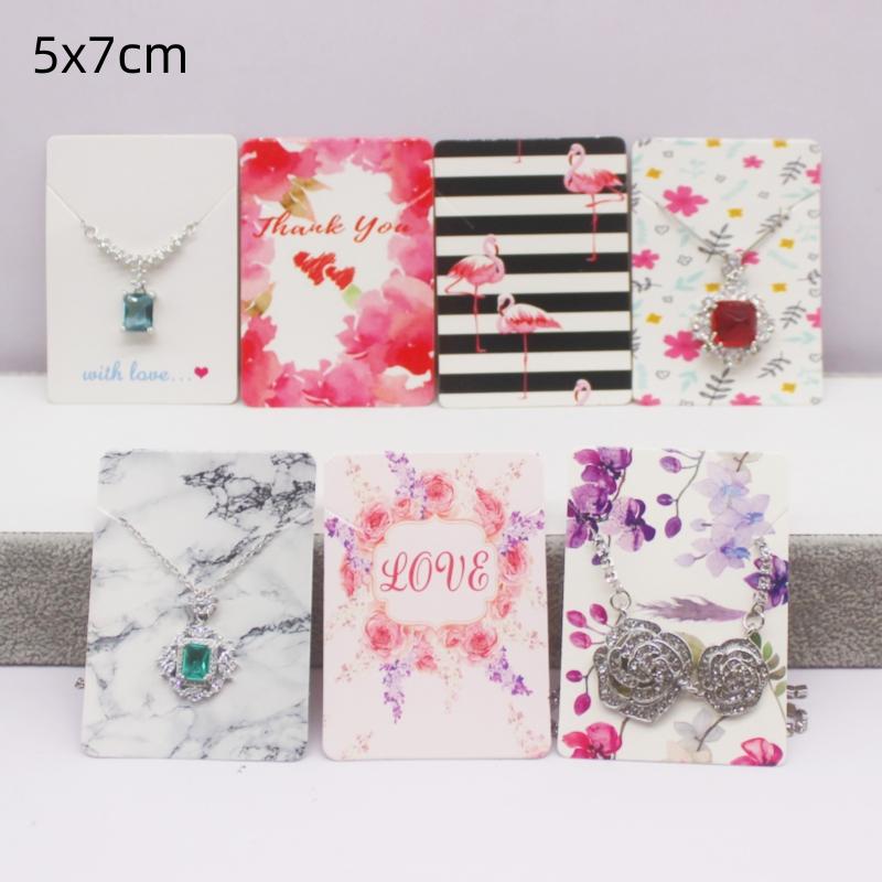 100pcs 5.1x6.3/6x9/7x9/5x7/5x5/5x4cm Mixed Earring Necklace Cards