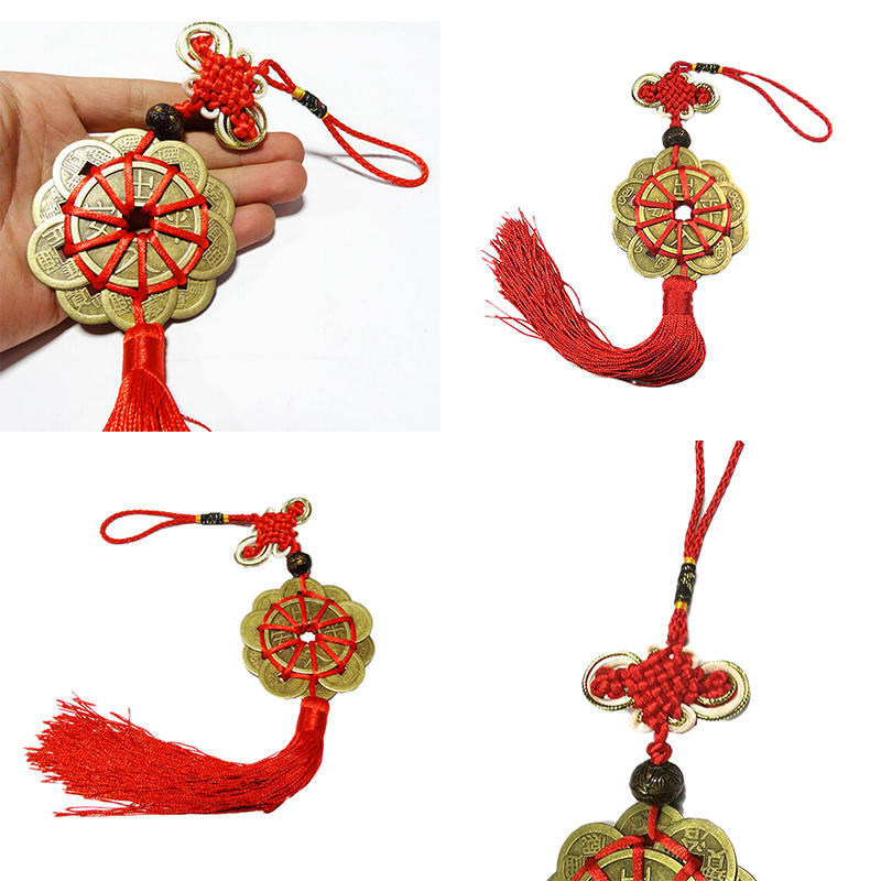 Feng Shui Mystic Knot 10 Chinese Lucky Coins Cures Home Career Health Wealth