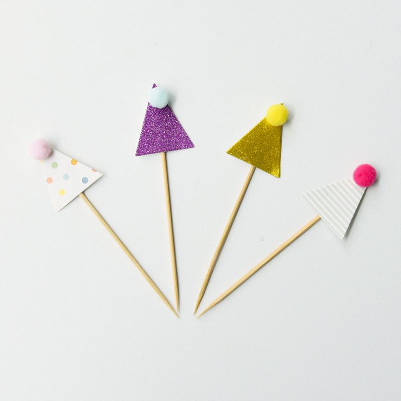 Cute Bear & Smiley Face Birthday Candle Inserts - Cartoon Cake Decorations for Kids