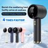 Car Portable Mini Fan Handheld Fan with LED Display & Flashlight 3 Speeds USB Rechargeable Battery Fan New