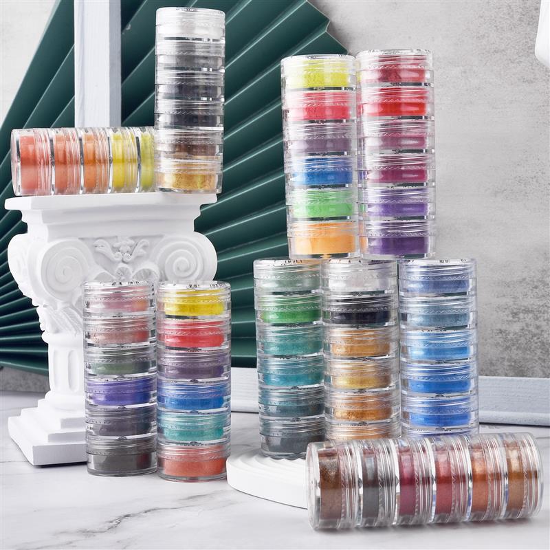 6 Renk Seti Sedefli Mika Tozu Epoksi Reçine Boya Renklendirici Pigment İnci Tozu Kendin Yap Malzemesi Epoksi Reçine Dolgu
