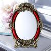 Red Rose Design Makeup Mirror High-Definition Bride's Dowry Metal Desktop Wedding Gift Dressing Mirror for Brides