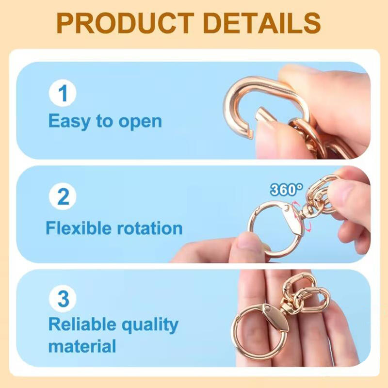 3 Stück Zinklegierung Schwenkkarabiner Metall-Drehverschluss für Tasche Handtasche DIY Hardware Zubehör