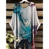 Camisetas para Mujer Estampado de Mármol Dorado Versátiles Máquina Verano Comodidad Manga Corta Lavables Bohemio Ropa Vintage