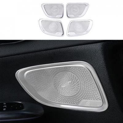 Fit For Benz GLC X254 2023~2024 Silver Steel Inner Door Speaker Frame Cover Trim