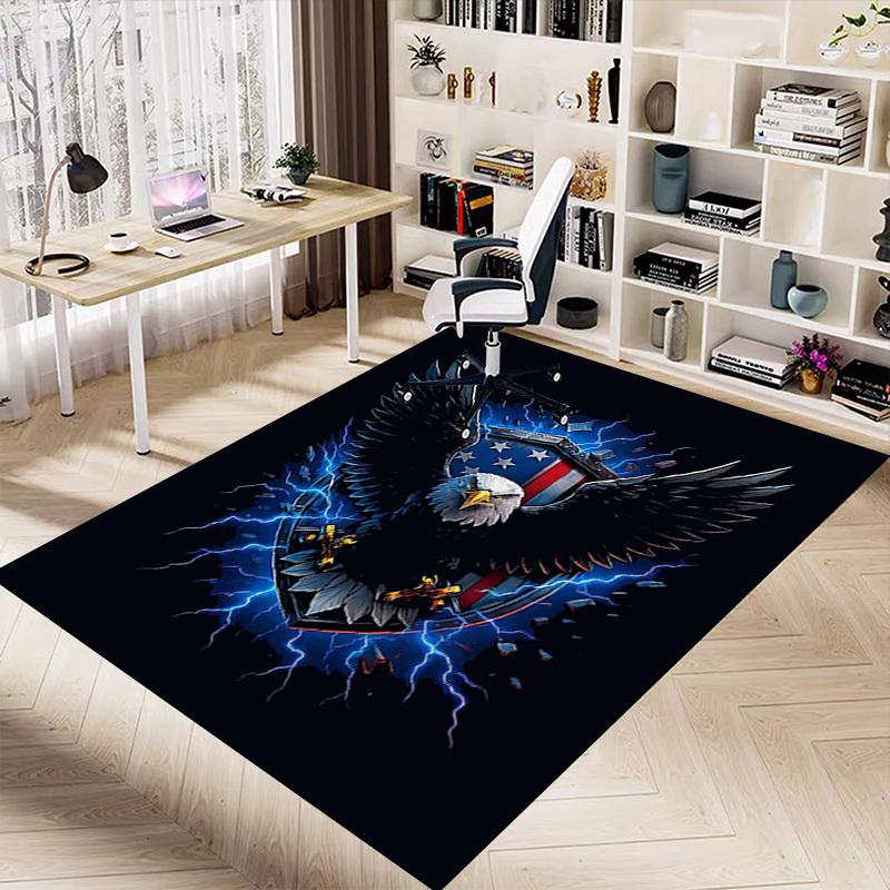 1PC Eagle Flag Non-Slip Floor Carpet Compatible for Office&Living Room&Bedroom&Dining Room - Flat-Weave Machine-W275