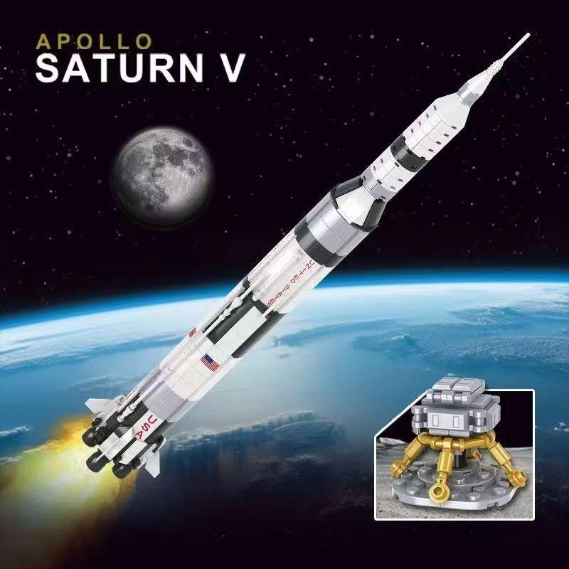 Non-Toxic Spaceship Rocket Model Toy Building Block Set With Over 2463 Pieces Diy Assembly Kit Gift