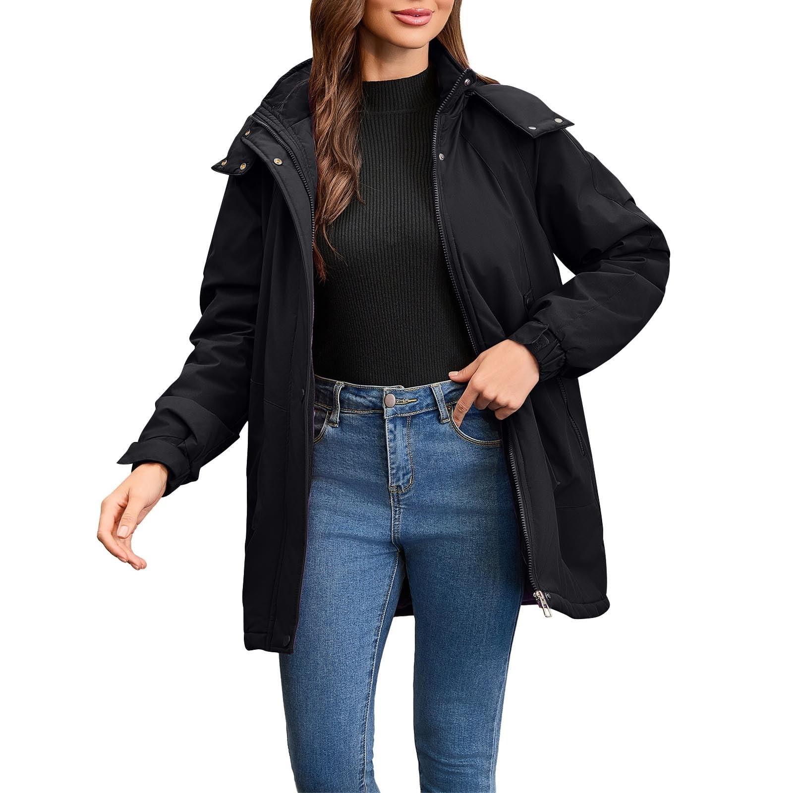 

Женская однотонная полосатая дождевик на открытом воздухе плюс водонепроницаемый плащ с капюшоном ветрозащитный S чёрный