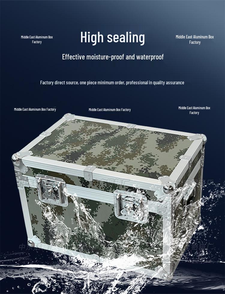 Custom Aluminum Alloy Flight Case with Lock & EVA Liner - Thickened, Anti-Collision Handheld Pull Rod Box