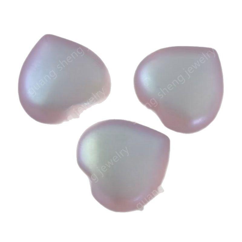 In-Stock Heart-Shaped Moonstone Color Glass Gemstone for Jewelry Accessories